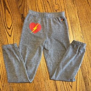 Aviator Nation Kids Bolt Heart Sweatpants size 14
